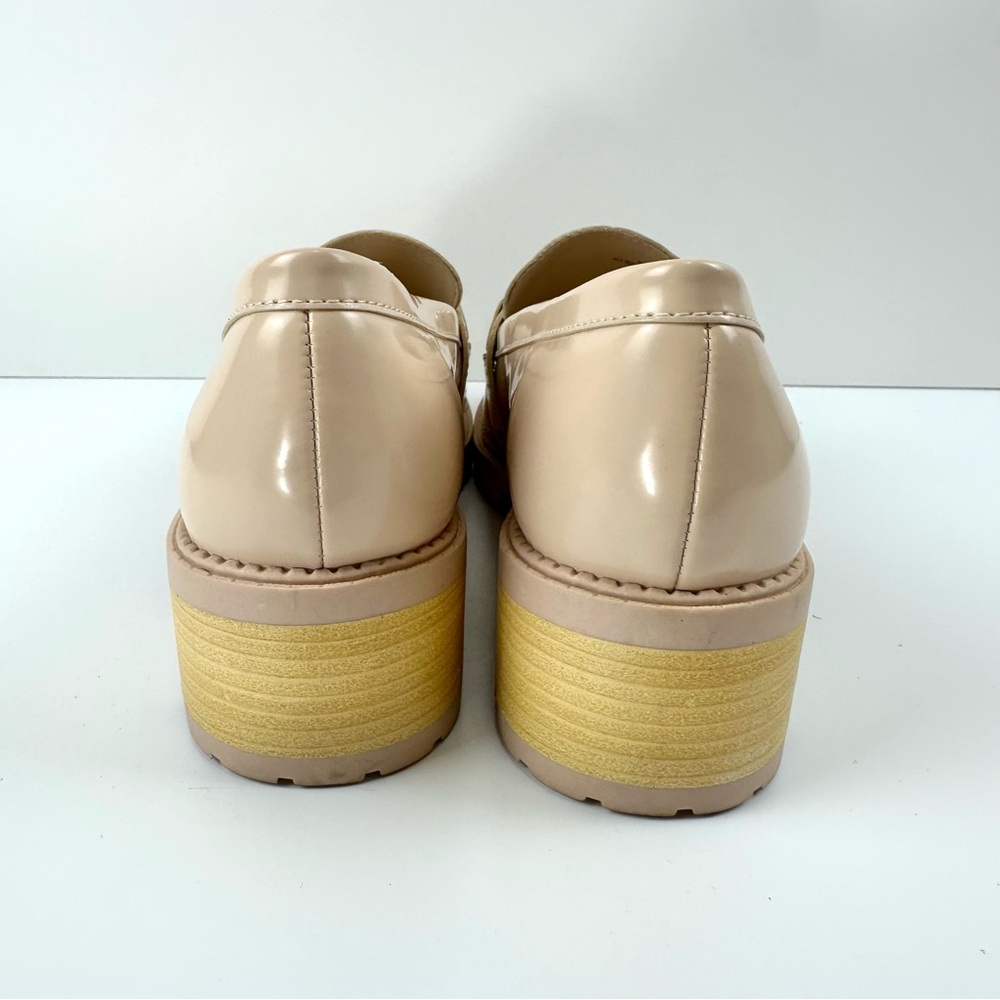 Marc Fisher NEW Women's Sz 10 Cream Dancel Loafer Shoes Chunky Block Heel Nude - Picture 5 of 11